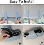 KINIVA Sunglasses Holder for Car Visor Leather Glasses Case with Clips for Car Visor Automotive Interior Visor Accessories Apply to All Car Models (09 Blue)