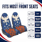 Car Seat Towel Cover 2 Pack for Front Seats, Sweat Absorbent Car Seat Protector with Non-Slip Backing, Waterproof Towel Car Seat Covers for Runners, Gym, Swimming, Beach, Pets, Mechanic Eagle