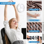 Lumbar Support Pillow for Car, Car Seat Back Support for Driving | Memory Foam Car Lumbar Support for Driving, Car Back Cushion, Adjustable Straps, Lower Back Pillow, Breathable 4D Mesh, Brown