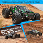 1:18 Scale All Terrain RC Car 18859, 36 KPH High Speed 4WD Electric Vehicle with 2.4 GHz Remote Control, 4X4 Waterproof Off-Road Truck with Two Rechargeable Batteries