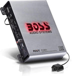 R1100M-S Monoblock Car Amplifier - 1100 High Output, 2-8 Ohm Stable, Low/High Level Inputs, Low Pass Crossover, MOSFET Power Supply