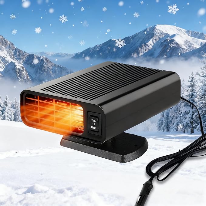 12V 150W Car Heater, 2 in 1 Heating & Cooling Heater, Electric Car Heaters Defroster with Plugs in Cigarette Lighter, Fast Heating Defroster for Car Windshield, Thanksgiving Gift