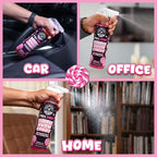 Mr. Pink Iconic Scent Spray Air Freshener and Odor Eliminator for Car, Truck, SUV, Home, Office, and Gym, Sweet Candy Bubblegum Inspired Scent - 4 Fl Oz, Pack of 2