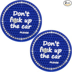 2PCS Bling Crystal Rhinestone Cup Holder Coaster – 2.75 Inch Anti-Slip Auto Insert Cup Coaster – Sparkling Interior Decor Accessories for Cars & Vehicles (Blue & White)
