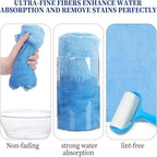 16 Pcs 15 Pcs Car Microfiber Towels Buffing Drying Wash Cleaning Cloths Plush Large Towels Thick Care Polishing Detailing Waxing Scratch Proof Towel, 15.75 x 15.75 Inch (Light Blue)