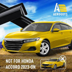 Extra Durable Window Deflectors Tape-On Window Visors Rain Guards Fit for Honda Accord 2018-2022, Sun Visors, Wind Vent for Shades, Exterior Car Accessories - 6pcs. AG0845