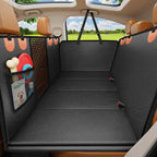 PU Leather Back Seat Extender for Dogs, 2026 Upgraded Hard Bottom Dog Car Seat Cover for Back Seat Holds 500 LBS, Waterproof Dog Car Hammock Anti-Scratch Pet Seat Protector for Car and SUV