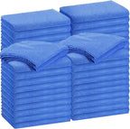 30 Pcs 16 x 24 Inch Edgeless Microfiber Plush Towels for Cars Detailing Drying Wash Polishing Absorbent Cleaning Cloths, 500 GSM (Dark Blue)