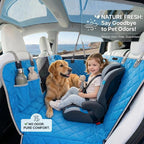 Dog Seat Cover for SUV and Small Truck, Waterproof Car Hammock Heavy Duty Back Seat Cover for Dog with Mesh Window Durable Scratchproof Pet Car Seat Protector for Rav4 CR-V Jeeps