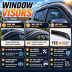 2024-2026 Tape-On Side Window Rain Guards for Toyota Land Cruiser Visor Deflectors First Edition 1958 J250 2025