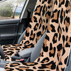 2 Pack Car Seat Towel Covers with Storage Bag, 63 x 32 Inch Universal Non Slip Waterproof Sweat Protector for Car Truck, Gym Swimming Running, Machine Washable (Yellow Black Leopard Print)