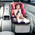 Car Seat Protector for Child Car Seat, Durable 600D Fabric Waterproof Car Seat Cover with Thick Pad Non-Slip Backing，No Imprints (Silver Gray-2pcs)