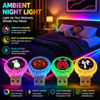 Bow USB LED Car Portable Interior Multi-Color Atmosphere Lamp | Portable Mini LED Night Light Auto Ambient Lighting, Universal Vehicle Bedroom Decor Car Accessories Bow Gifts for Women Men