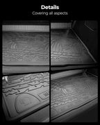 3W Cargo Liner Custom Fit for 2021-2025 2026 Ford Bronco 4 Door, All Weather TPE Heavy Duty Truck Car Mat Accessories Fit for Bronco Trunk Mat, Black (Not for Bronco Sport)