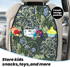William Morris Classic Floral Car Seat Back Kick Protectors Kick Mats With Storage Pockets For Vehicles To Protect From Dirt Mud Scratches 2 Pack