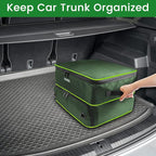 2 Layer Golf Trunk Organizer, Golf Gifts for Men with Separate Ventilated Compartment for 2 Pair Shoes, Waterproof Car Trunk Locker for Balls, Tees, Clothes, Gloves, Gifts for Golfers