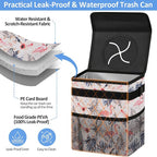 Car Trash Can Bin for Back Seat Leak Proof, Cute Car Trash Bag Hanging, Vehicle Trash Can for SUV Truck Van, Automotive Garbage Cans Front Seat Flamingos, 2 Gallons