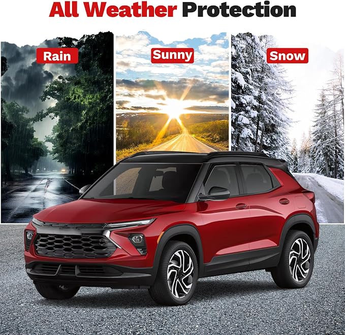 Rain Guards - Window Visors for Chevrolet Trailblazer 2021-2025 2026, Outside-Mount Tape-On Side Window Wind Deflectors for Trailblazer Accessories, Vent Visors Shades Rainproof