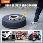Tire Bead Breaker Slide Hammer, 46.3" Length Heavy Duty Steel Tire Bead Breaker, Portable Tire Changing Sliding Impact for Car Truck Trailer Tire Removal
