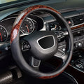 16 inch Wood Grain Steering Wheel Cover, Compatible for F150 F250 F350 Ram 4Runner Tacoma Tundra Range Rover