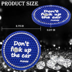 2PCS Bling Crystal Rhinestone Cup Holder Coaster – 2.75 Inch Anti-Slip Auto Insert Cup Coaster – Sparkling Interior Decor Accessories for Cars & Vehicles (Blue & White)