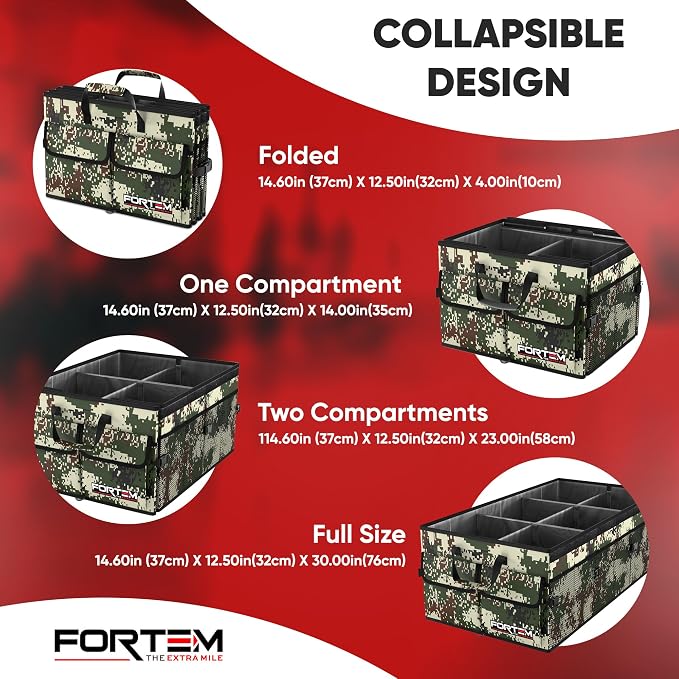Trunk Organizer For SUV Car Trunk Organizer, Foldable Storage, Car Accessories for Women Men, Collapsible Bag, 600D Oxford, Non Slip Bottom, Straps, Soft Cover (85L)