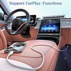 Car Carplay Cable for iPhone 17/16/15/Plus/Pro/Pro Max, USB A to USB C Cable for Apple Carplay, USB-C Car Charger for iPad mini 6th/Air 5th/Pro13'/12.9'/11' Type-C Cord Fast Charging (White, 6FT)