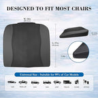 Car Seat Cushion, Comfort Memory Foam Car Cushions for Driving - Sciatica & Lower Back Pain Relief, Driver Seat Pillow for Auto, Office Chair, Wheelchair - Black
