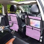 Medium Lavender Magenta Seat Back Organizer Kick Mats Backseat Protector, Car Seat Back Protectors For Vehicles