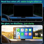 Wireless CarPlay Screen for Car, 9 Inch Portable Touchscreen for Apple CarPlay & Android Auto, Plug & Play, OTA Updates, Backup Camera & Screen Mirroring, Voice Control, GPS, Bluetooth 5.0, FM/AUX
