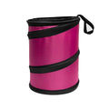 Automotive Waterproof Portable Collapsible Small Trash Can Garbage Container fits Most Cars,Polyethylene, SUVs, and Trucks Pink