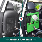 Seat Back Protector Malachite Car Rear Seat Back Anti Kick Pad, Back of Seat Protector for Kids Feet Car Seat