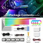 Dreamcolor Acrylic Car Interior Led Kit, Car Accessories 22 in 1 RGB Car Ambient Lighting Kits with APP Control and 213 Color Modes, Multicolor RGBW Neon Car LED Strip Lights with Music Mode