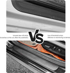 4PCS Car Door Sill Protector,Anti-Scratch Rubber Car Door Protector Edge Guards for Door Steps,Universal Waterproof Door Threshold Strips Exterior Accessories for Car Truck SUV (Black, Width 1.57")