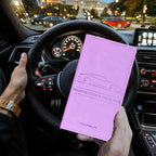 Car Registration and Insurance Card Holder, Vehicle License Document Glove Box Compartment Organizer, Interior Car Accessories for Women Men (Purple)