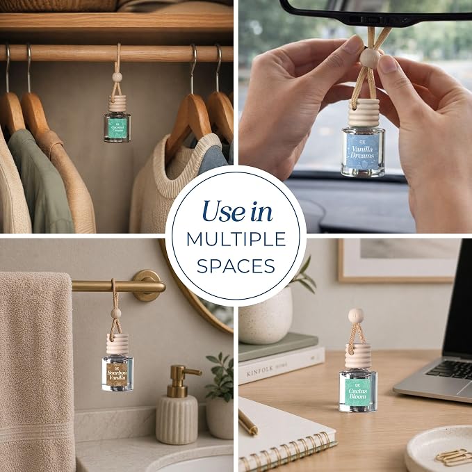 C&E Craft Co Hanging Car Air Freshener Diffuser 2 Pack, Long Lasting Fragrance Oil Car Freshener, Glass Bottle Auto Air Freshener, Made in USA (Wonder Struck)