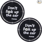 2PCS Bling Crystal Rhinestone Cup Holder Coaster – 2.75 Inch Anti-Slip Auto Insert Cup Coaster – Sparkling Interior Decor Accessories for Cars & Vehicles (Black & White)