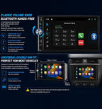 Double Din Car Stereo with Wireless Apple CarPlay Android Auto Audio Radio | 7" Screen, FM/AM Radio, 4.2 Channel 240W 16-Band EQ DSP, Subwoofer, Bluetooth, Backup Camera, Fast Charging, SWC, MirrorLink