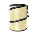 Automotive Waterproof Portable Collapsible Large Can Garbage Container fits Most Cars,Polyethylene, SUVs, and Trucks Beige Trash