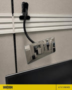 Clip On Cubicle Mirror to See Behind You at Computer Desk | 12 x 3 in acrylic convex rear view mirror for monitor, laptops, PC screens, office, reception and open office workspaces