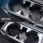 4 Pack Silicone Car Cup Holder Coaster – 2.75 Inch Non-Slip Drink Mat, Universal Fit for Most Vehicles – Cute & Functional Auto Accessories (Black)