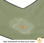 Waterproof Seat Cover Towel, Premium Sweat Carseat Protector, Perfect for Universal Anti-Slip Car Truck SUV Seat, Great for Surfing Yoga Gym Workout, Green