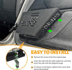 MAIKER 4PCS Metal Front Rear Door Storage Box Compatible with 2007-2018 Jeep Wrangler JK 4 Door, Replaces OEM Door Nets, Expands Interior Storage Space