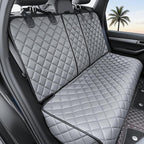 Dog Car Seat Cover for Back Seat, Waterproof Back Seat Covers for Dogs, PU Leather Nonslip Rear Car Seat Cover Universal Fit for Most Vehicles,SUVs(Grey, Standard)