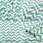 Microfiber Bath Towels, 2 Pack 30" x 60", Oversized Large Bath Towel, Soft, Super Absorbent, Fast Drying, Multipurpose for Sauna, Shower, Gym, Pool, Hair Wrap, Sport, Fitness, Yoga, Chevron Green