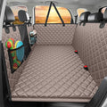 2026 Upgraded Back Seat Extender for Dogs - Large Hard Bottom Dog Car Seat Cover Holds 550lbs, Waterproof Dog Hammock Pet Bed with High-Density Foam Non-Slip Backseat Protector