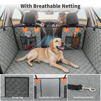 Dog Car Seat Cover with 3 Separate Hard Bottom Plates, Ideal for Car/SUV/Small Trucks, Car Seat Covers for Dogs Holds 400lbs, Grey