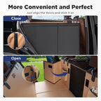 Dog Car Seat Cover for Back Seat, Upgraded PU Leather Back Seat Extender with Hard Bottom Holds 400LBS, Waterproof Anti-Scratch, Large Space Back Seat Pet Cover for Car, SUV, Brown