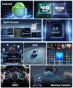 4G+64G Incell Screen Android 15 Car Radio for Jeep Wrangler 2007-2018 Commander Compass Patriot Dodge Avenger Caliber, 7'' Touchscreen Wireless CarPlay Android Auto Backup Cam,GPS BT FM RDS Stereo