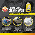 Ultra Suds Ceramic Car Wash Soap – Ceramic Coating for Cars with Foaming Formula, Enhanced Gloss & Shine Protectant, 48 fl. oz. (30277)